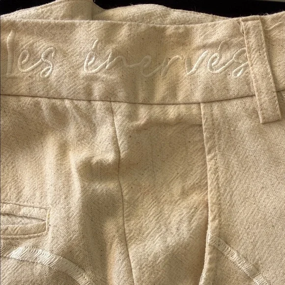 Women's Cream Straight Leg Pants - Picture 7 of 8